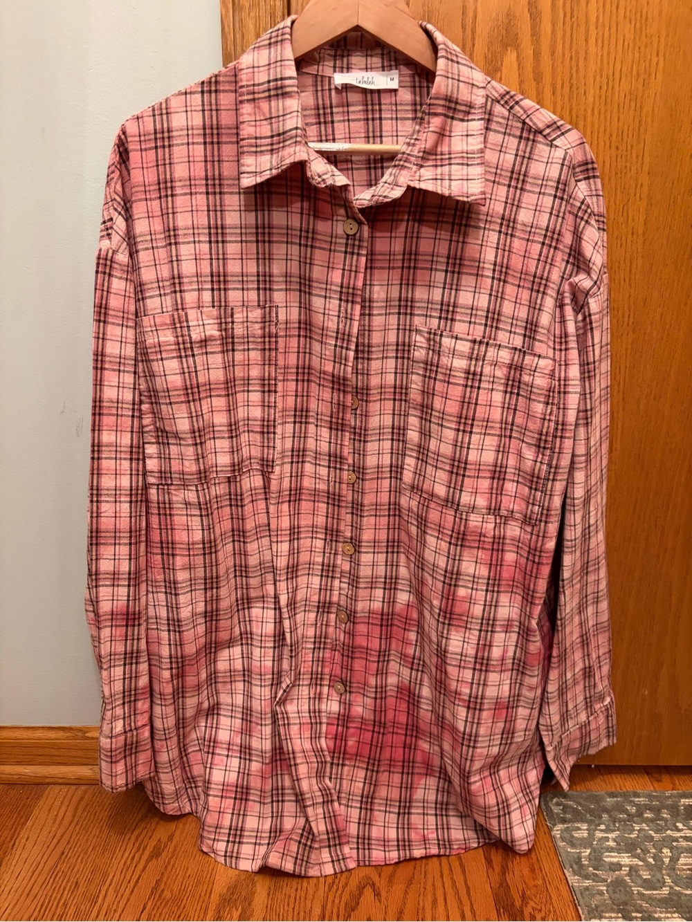 Oversized plaid shirt
